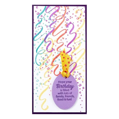 Spellbinders Streamers Background Stamp, Clear - Image 3