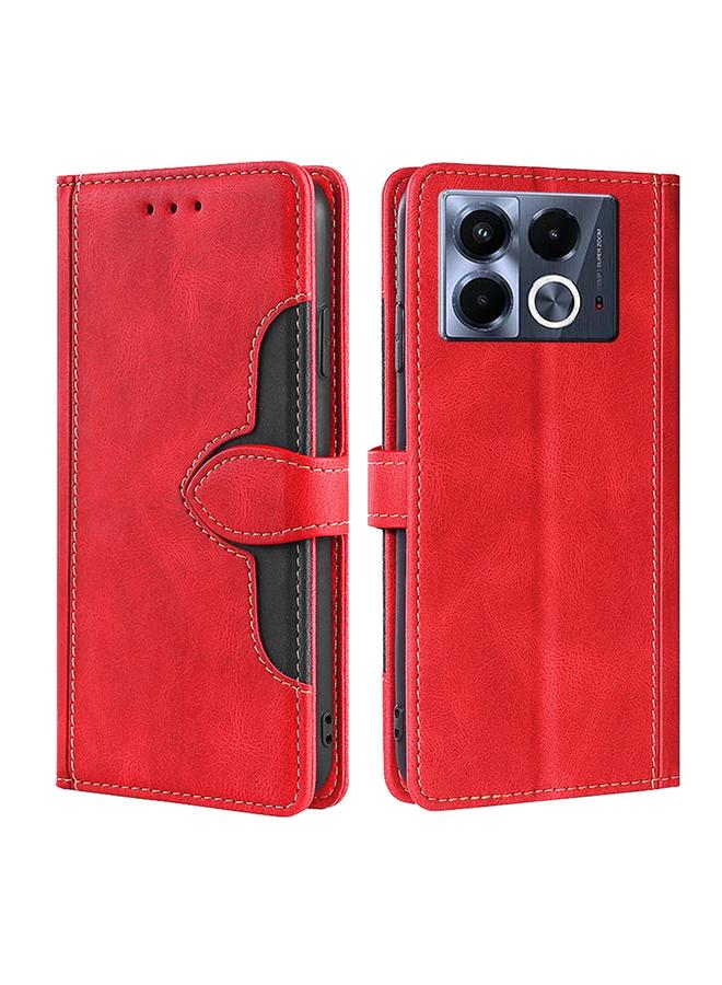 S-TOP Case For Infinix Note 40 5G Skin Feel Magnetic Buckle Leather Phone Case - Image 1