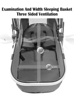 ZCM-HAPPY Lightweight Stroller with Extended Canopy Sit and Lay Lightweight Folding Two-Way Shock Absorption and Locking System for Newborn To 3 Years  - Image 5