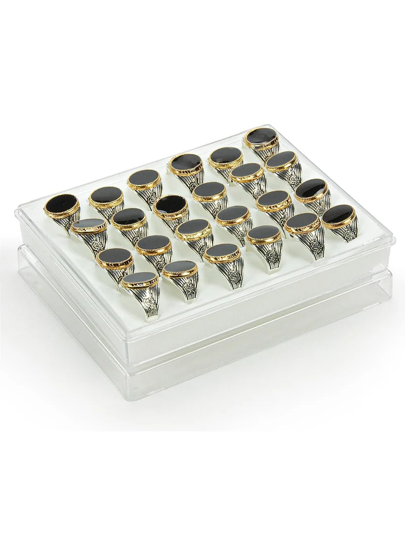 İhvan Online Hajj Umrah Gift 24 Pieces Ottoman Tughra Oval Men's Ring