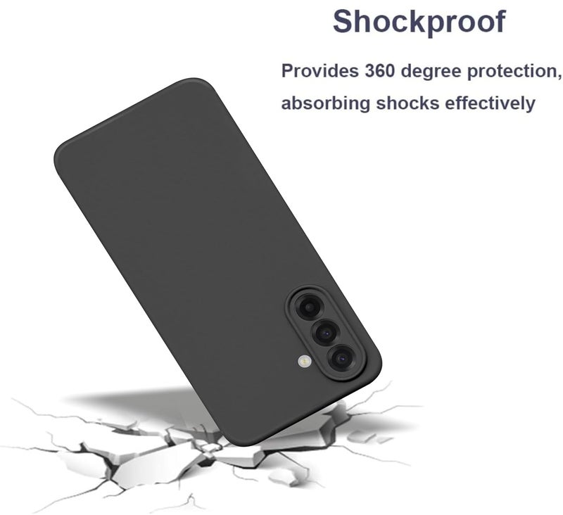 SBMS Silicone Back Cover Case for Samsung Galaxy A17 5G / Samsung F17 5G | Soft Micro-Fibre Lining Inside | Camera Protection Bump | Shockproof Back Cover Case for Sam A17/F17 5G (Black CandyCloth) - Image 4