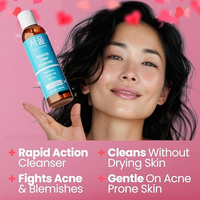 SeoulCeuticals Korean Acne Snail Cleanser Face Wash - Snail Mucin, Salicylic Acid & Tea Tree Acne Treatment for Sensitive Skin & K Beauty Glow 4oz - Image 5