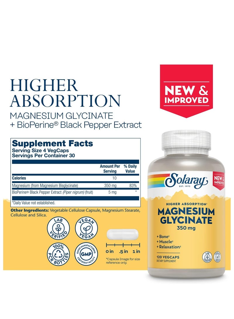 SOLARAE Magnesium Glycinate with Bioperine is a Highly absorbent Formula That Supports Stress, Bone, Muscle And Relaxation - Image 2