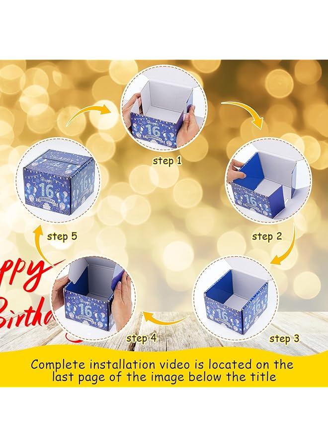 erorex Happy Birthday Money Box For Cash Gift Pull Money Box With Pull Out Birthday Card And Bags Happy Birthday Gift For Men Women Funny Gifts Box For Son Kids Surprise Birthday Decorations - Image 2