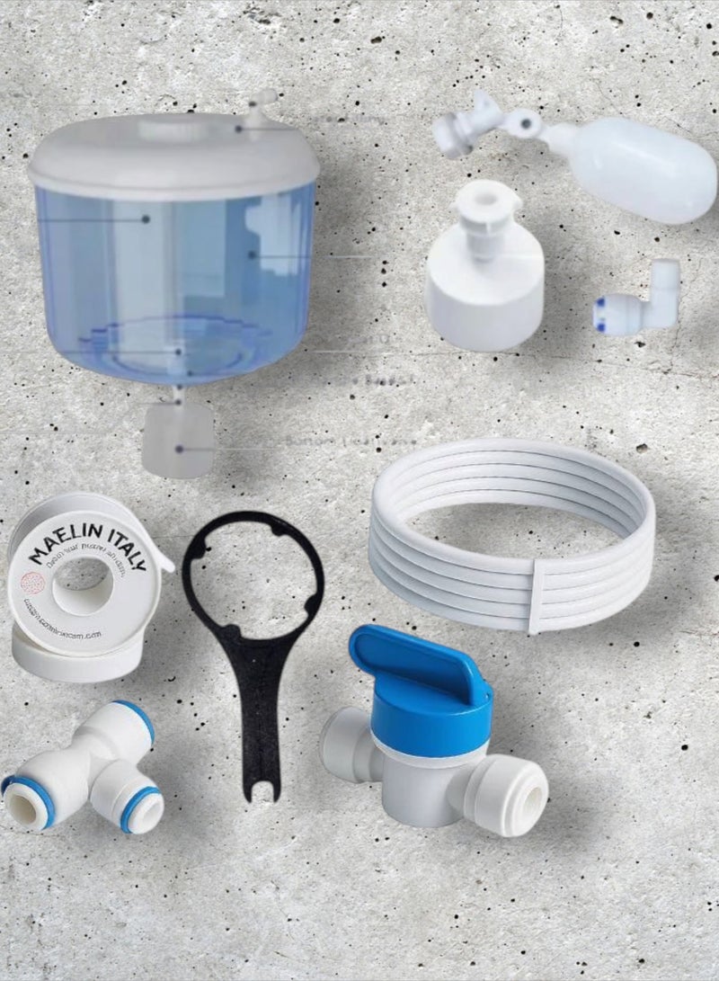 Direct connection water bottle with 10 meter hose + Teflon reel + easy valve + T shaped joint - Image 2