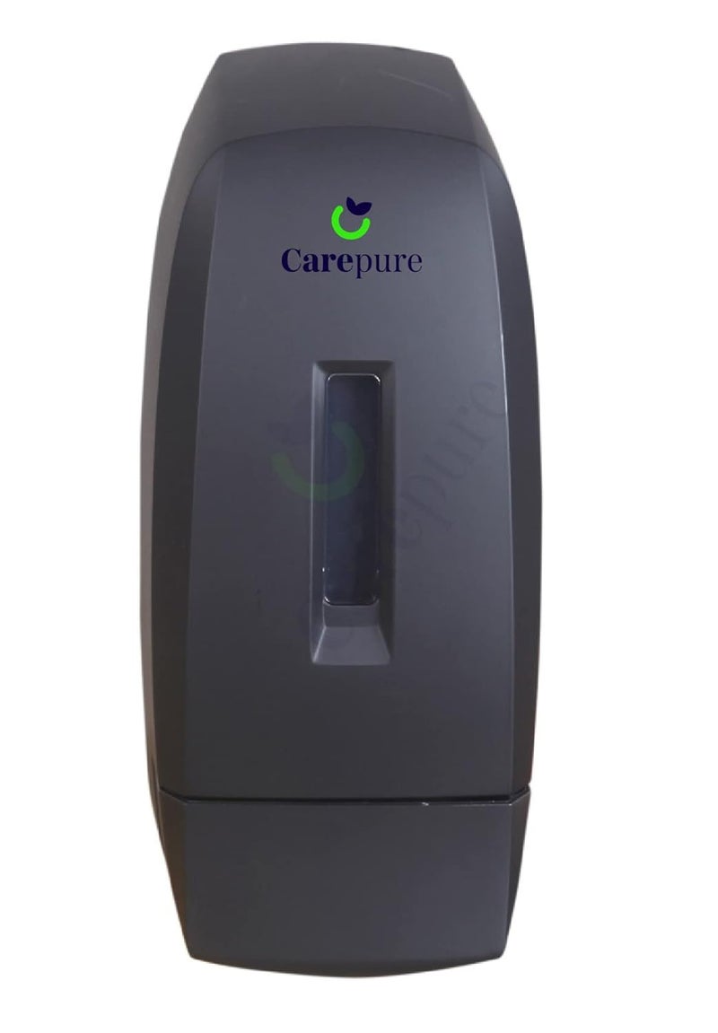 Carepure Manual Liquid Soap Dispenser Wall Mounted Manual Shampoo Shower Gel Soap Hand Sanitizer Plastic Liquid Soap Dispenser 500 ML Black - Image 1