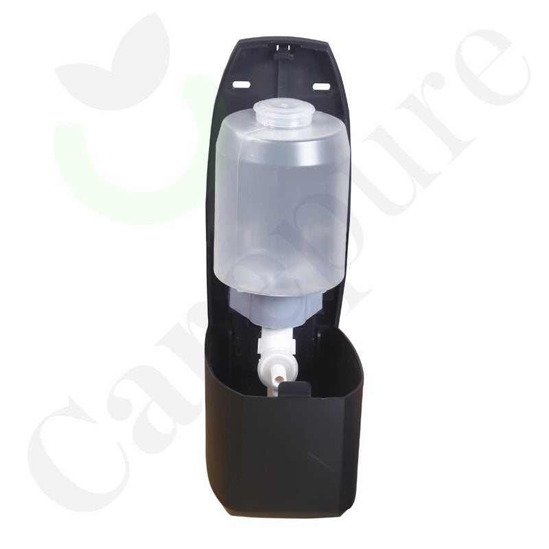 Carepure Manual Liquid Soap Dispenser Wall Mounted Manual Shampoo Shower Gel Soap Hand Sanitizer Plastic Liquid Soap Dispenser 500 ML Black - Image 4
