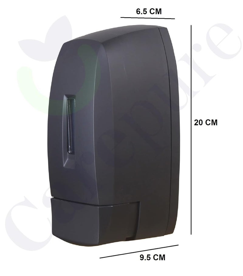 Carepure Manual Liquid Soap Dispenser Wall Mounted Manual Shampoo Shower Gel Soap Hand Sanitizer Plastic Liquid Soap Dispenser 500 ML Black - Image 3
