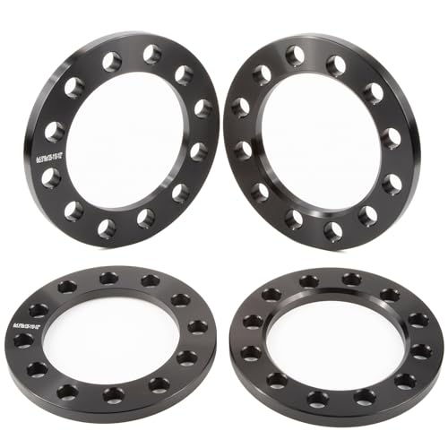GAsupply 12mm 6x5.5 6x135 6x139.7 Universal Wheel Spacers, Fit for Silverado/Suburban/Sierra/Yukon 1500 Tacoma (Only 6 Lug) 4-Runner, 110mm Hub Bore, 1/2" Forged Black Universal Spacer Adapters, 4PCS - Image 1