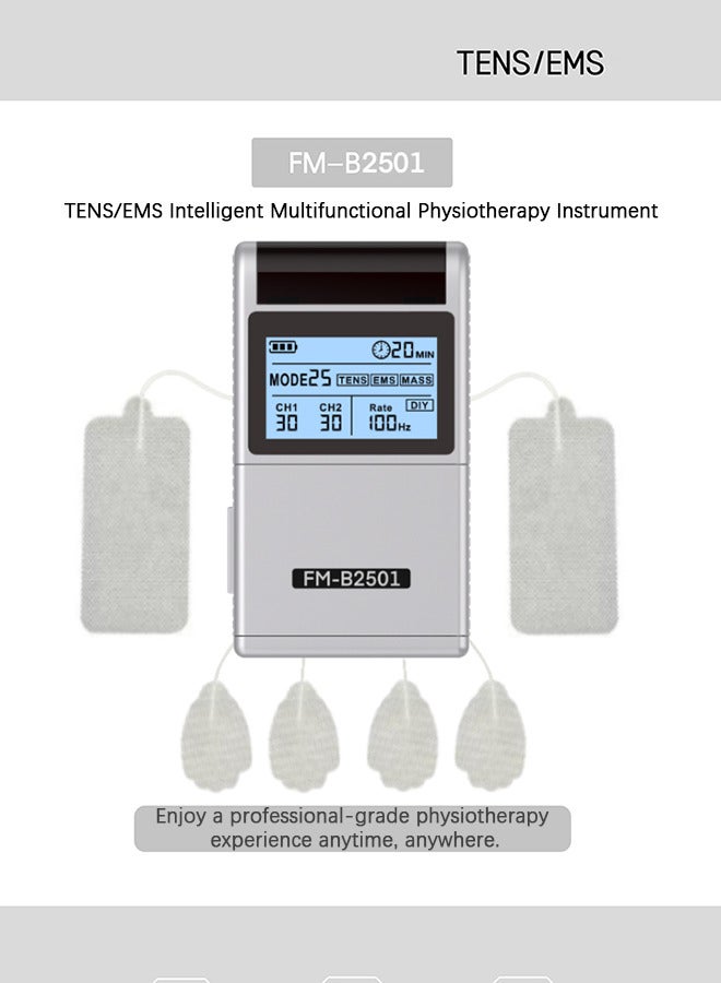 REMAX TENS Low-Frequency Pulse Therapy Device, Rechargeable Muscle Stimulator, for Back Pain Relief and Management, Body Massager, Electric Meridian Therapy Device, Muscle Stimulator (includes electrode pads) - Image 1