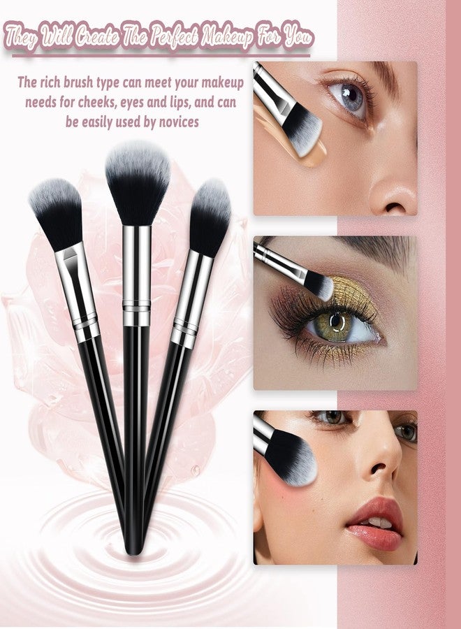 SOYOK Makeup Brush Set, Premium Synthetic 14 Pcs Makeup Brushes, Travel Makeup Brush Set for Foundation, Concealer, Blush and Eyeshadow Brush(Black) - Image 4