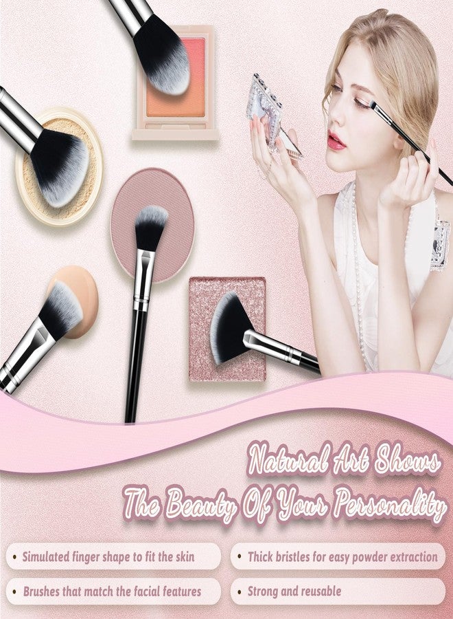 SOYOK Makeup Brush Set, Premium Synthetic 14 Pcs Makeup Brushes, Travel Makeup Brush Set for Foundation, Concealer, Blush and Eyeshadow Brush(Black) - Image 3