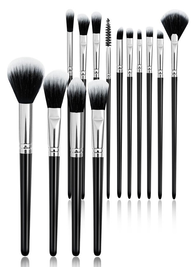 SOYOK Makeup Brush Set, Premium Synthetic 14 Pcs Makeup Brushes, Travel Makeup Brush Set for Foundation, Concealer, Blush and Eyeshadow Brush(Black) - Image 1