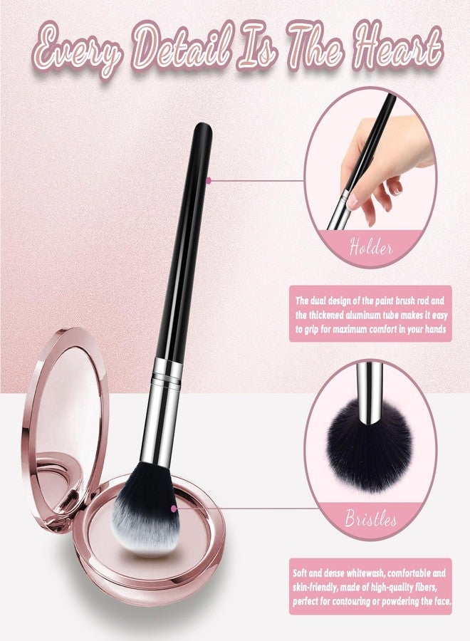 SOYOK Makeup Brush Set, Premium Synthetic 14 Pcs Makeup Brushes, Travel Makeup Brush Set for Foundation, Concealer, Blush and Eyeshadow Brush(Black) - Image 5