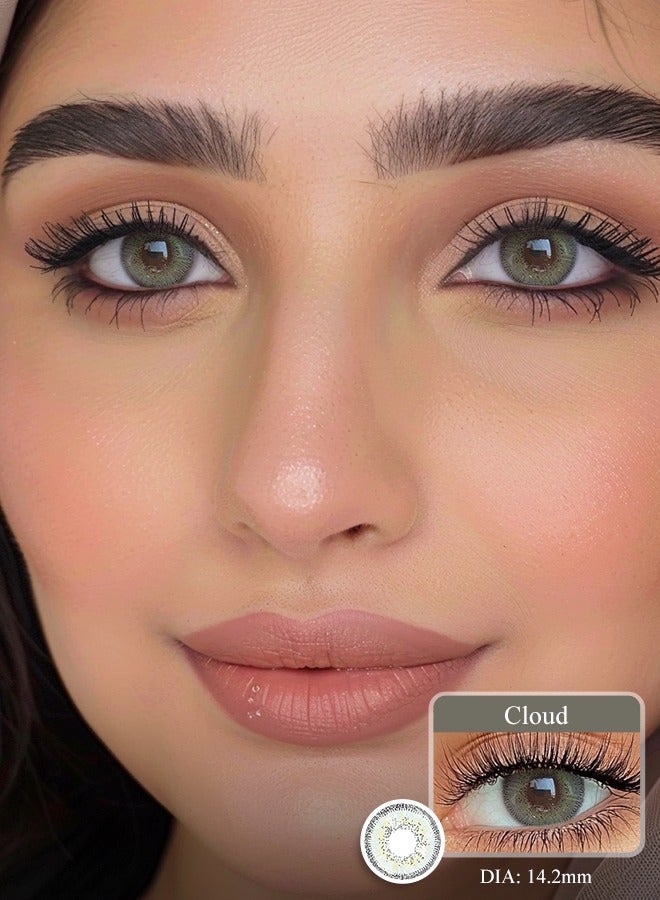 عدسات فريشليدي كلاود الملونة 14.20 ملم للاستعمال اليومي، سنوية الاستخدام