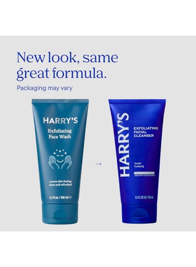 Harry's Harrys Exfoliating Face Wash for Men Gentle Facial Skin Care Products with Volcanic Rock Exfoliant 71 Fl Oz Home and Trial and Travel Bundle - Image 3