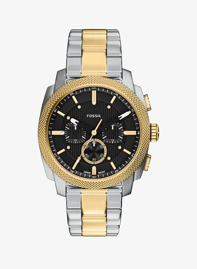 Fossil Machine Analog Watch with Stainless Steel Metal Bracelet