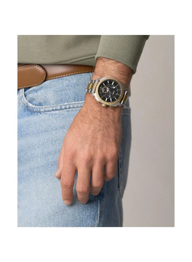 Fossil Machine Analog Watch with Stainless Steel Metal Bracelet