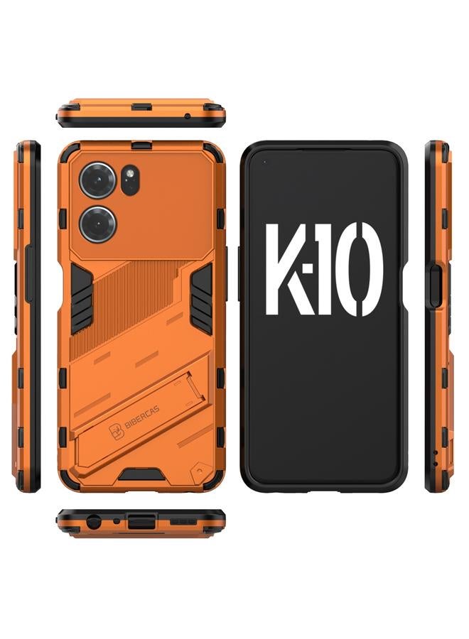 S-TOP Case For OPPO K10 5G China Punk Armor 2 in 1 PC + TPU Shockproof Phone Case with Invisible Holder - Image 3