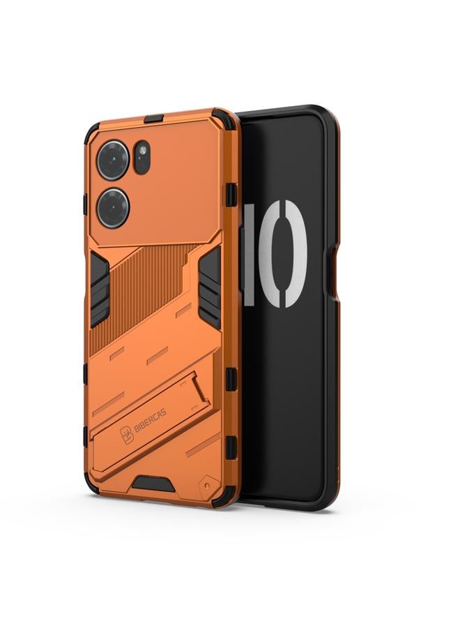 S-TOP Case For OPPO K10 5G China Punk Armor 2 in 1 PC + TPU Shockproof Phone Case with Invisible Holder - Image 2