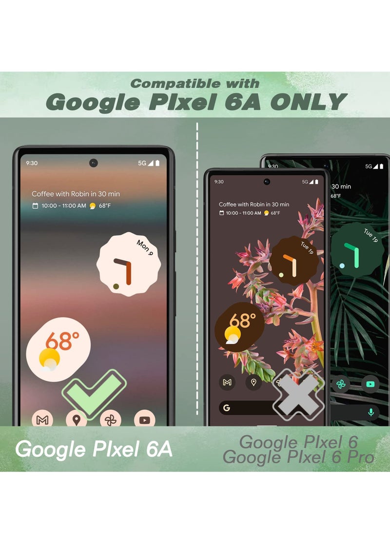 KASTWAVE - Phone Case for Google Pixel 6A 5G, 5 in 1 Clear Silicone Case with Screen Protector and Camera Lens Protector for Google Pixel 6A 5G, Drop Protection Cover - Image 1