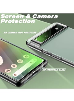 KASTWAVE Phone Case for Google Pixel 6A 5G, 5 in 1 Clear Silicone Case with Screen Protector and Camera Lens Protector for Google Pixel 6A 5G, Drop Protection Cover  - Image 5