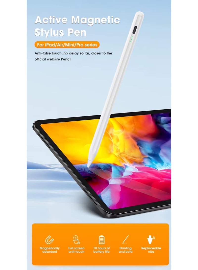iPad Stylus Pen with Palm Rejection Function — Active Stylus Compatible with (2018–2022) Apple iPad Pro 11/12.9 inch, iPad 10/9/8/7/6th Generation, iPad Air 5/4/3rd Generation, iPad Mini 6/5th Gener - Image 5