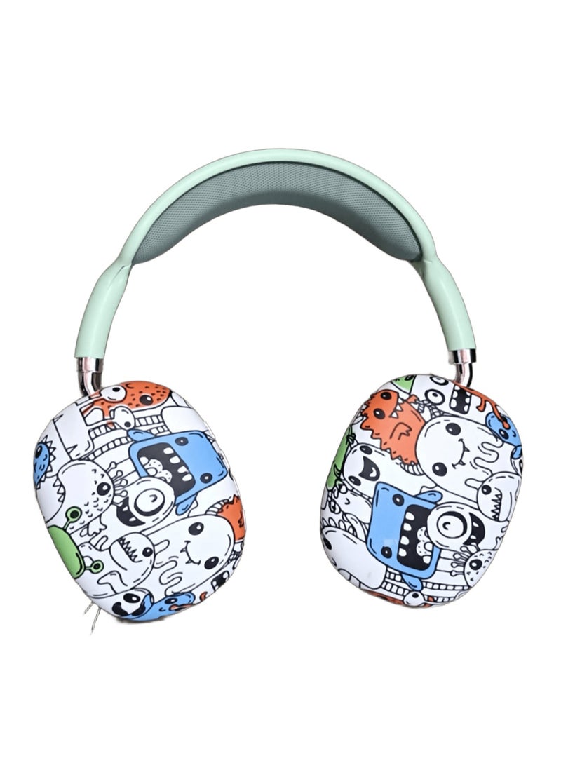 P9MAX Wireless Stereo Bluetooth Headphones for Music, Memory Card Support, Gaming with Microphone for Laptops, Mobile Phones, PCs - Image 1
