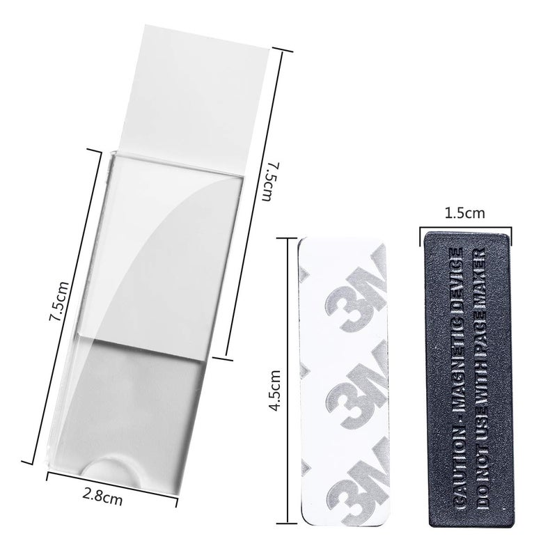 Wukong Magnetic Name Tags Kit, Magnetic Badge Holders w/ 3 Strong Neodymium Magnets, 3M Adhesive Tape, Clear Acrylic Mini Sign Display Holder and Printable Name Label, Business Name Tag/ID Badge Set of 10 - Image 4