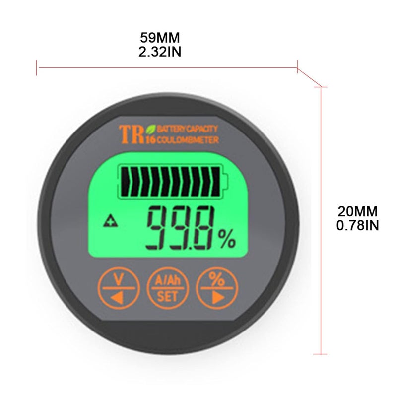 Waterproof Voltage Tester Voltmeter Ammeter 8 80V 100A TR16 Current Meter - Image 3