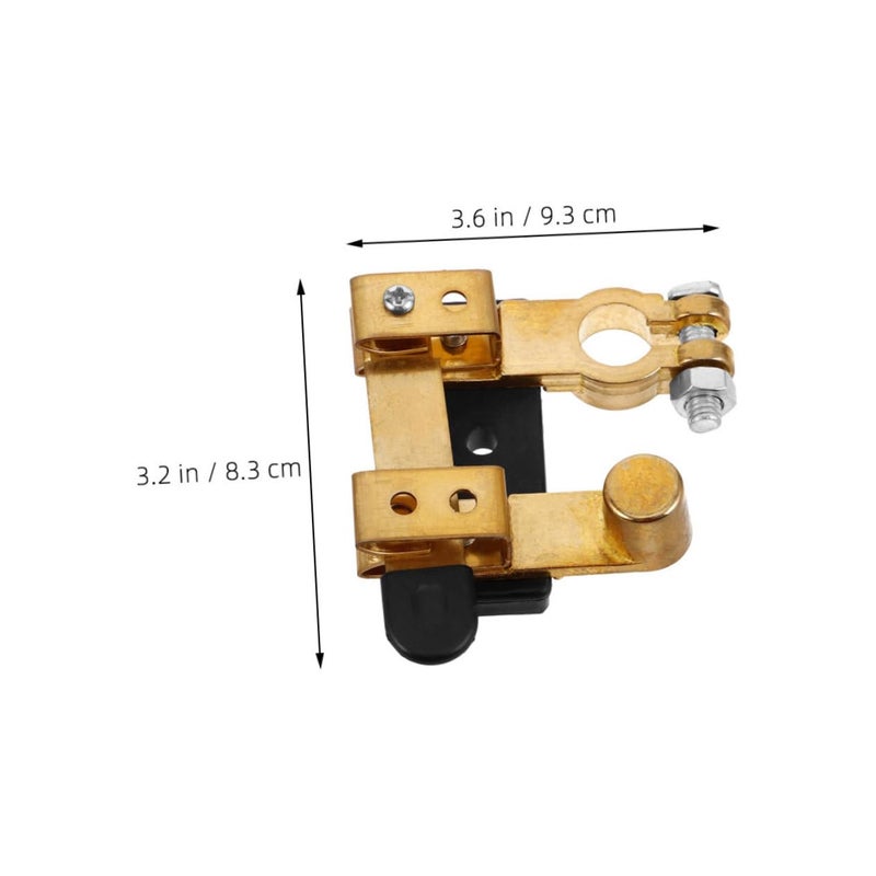 Vosarea 2pcs Heavy-Duty Battery Disconnect Switch for Automotive Use Horizontal Design Pure Brass Construction Easy Installation for Car and Boat Battery Isolation - Image 2