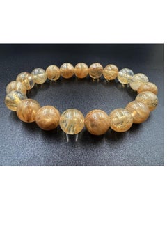REBUY REBUY Citrine Stone Bracelet 10 mm Beaded Natural Crystal Healing Bracelet Gemstone Jewelry Stone Bracelet for Men & Women  - Image 2