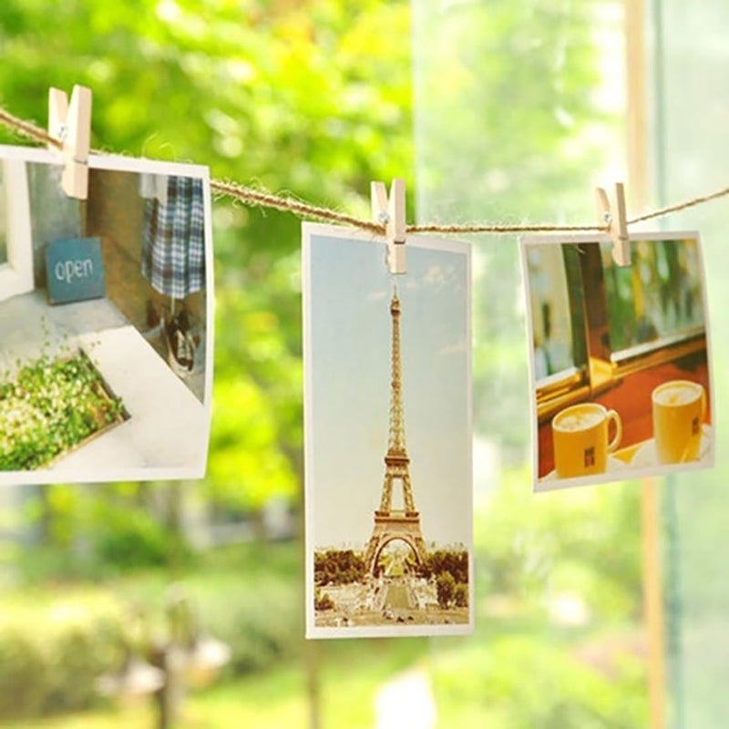 Desi Rang Desi Rang Small 25 Piece Mini Wooden Clips pegs 1 inch or 35mm for Decoration Art Hanging Pictures Photographs Light Weight Toys Arts - Image 3