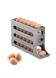 Cool Baby COOLBABY 4-Tier Egg Storage Rack Automatic Rolling Refrigerator Egg Storage Rack 30 Egg Dispenser (Gray)  - Image 1