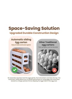 Cool Baby COOLBABY 4-Tier Egg Storage Rack Automatic Rolling Refrigerator Egg Storage Rack 30 Egg Dispenser (Gray)  - Image 4
