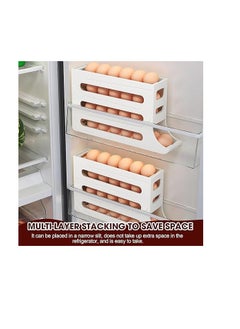 Cool Baby COOLBABY 4-Tier Egg Storage Rack Automatic Rolling Refrigerator Egg Storage Rack 30 Egg Dispenser (Gray)  - Image 5