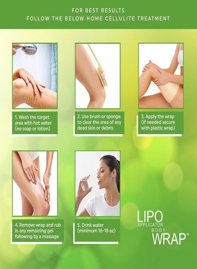 lipo applicator Ultimate Body Wrap with Guarana, Green Tea, and Seaweed Works for Stomach Belly Legs Arms Abdomen. 4 Wraps - Image 4