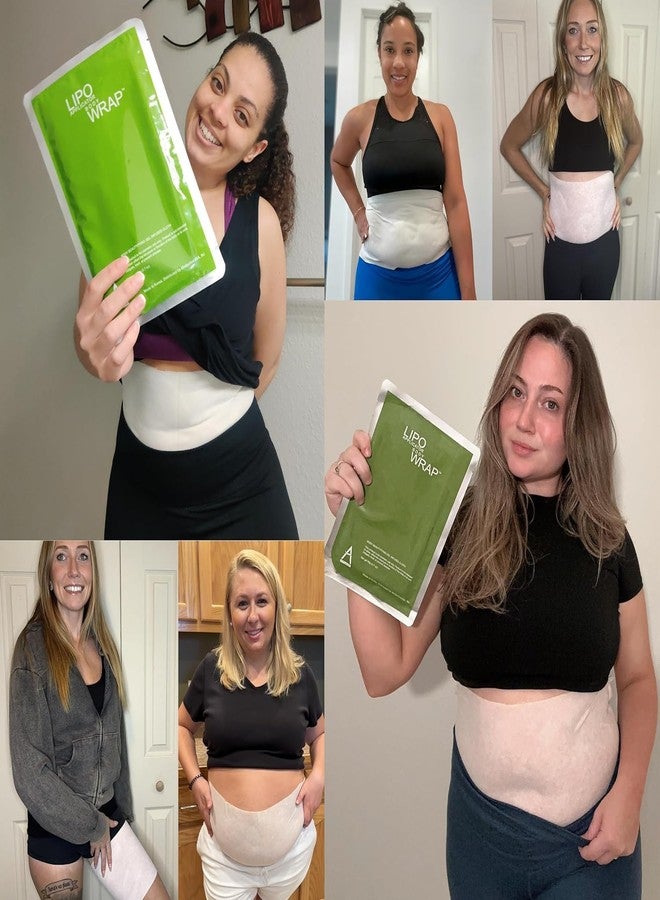 lipo applicator Ultimate Body Wrap with Guarana, Green Tea, and Seaweed Works for Stomach Belly Legs Arms Abdomen. 4 Wraps - Image 5