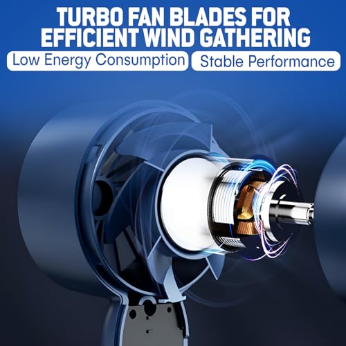 Wagzo-Portable Mini USb Fan Rechargeable Hand Fan with Mobile Holder 3 Adjustable Speeds,1500mAh Battery, Lightweight Design, Low Noise, and Easy Portability for Indoor and Outdoor Use (Multicolor) - Image 4