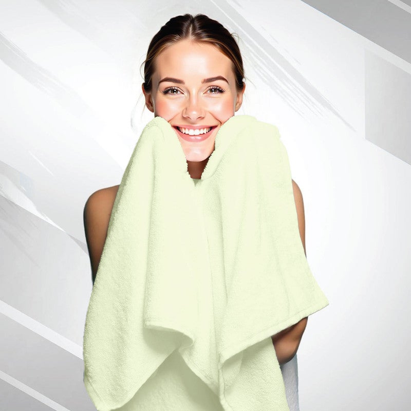 Rest منشفة حمام 1PC 100% قطن 70x140 سم ، 27x55 بوصة كبيرة جداً باللون الأخضر النعناعي 1PC منشفة حمام ناعمة وعالية الامتصاص بجودة فائقة - Image 5