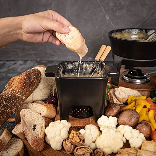 Boska Tealight Tapas Fondue Set - Best for Cheese or Chocolate - Microwave Safe Ceramic Hot Pot Chocolate Fountain Snack - Wedding Registry Items Small Kitchen Appliances - 440 mL Pro Collection - Image 2