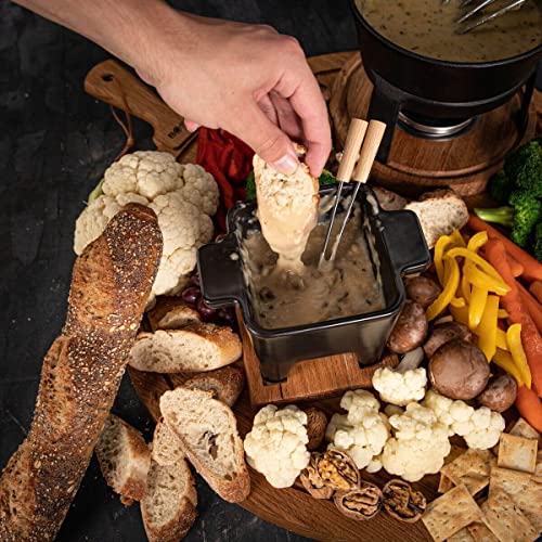 Boska Tealight Tapas Fondue Set - Best for Cheese or Chocolate - Microwave Safe Ceramic Hot Pot Chocolate Fountain Snack - Wedding Registry Items Small Kitchen Appliances - 440 mL Pro Collection - Image 4