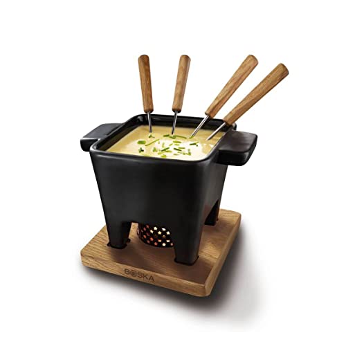 Boska Tealight Tapas Fondue Set - Best for Cheese or Chocolate - Microwave Safe Ceramic Hot Pot Chocolate Fountain Snack - Wedding Registry Items Small Kitchen Appliances - 440 mL Pro Collection - Image 3