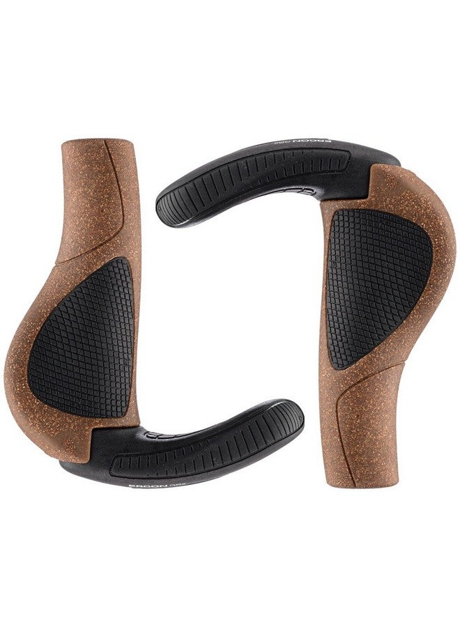 ERGON Gp3 Biokork Ergonomic Bike Handlebar Grips With Medium Size Bar End Support Mountain Mtb Touring E Bike Regular Shifter Style Large - Image 4