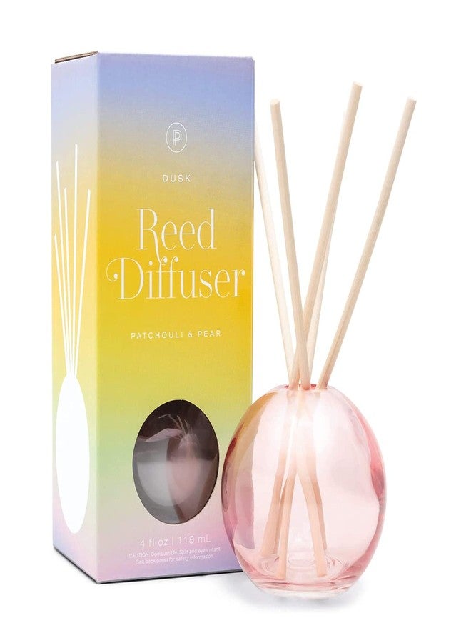 Paddywax Retro Glass Realm Collection Reed Diffuser, 4-Fluid Ounces, Green - Bamboo - Image 1