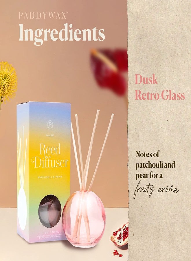 Paddywax Retro Glass Realm Collection Reed Diffuser, 4-Fluid Ounces, Green - Bamboo - Image 2