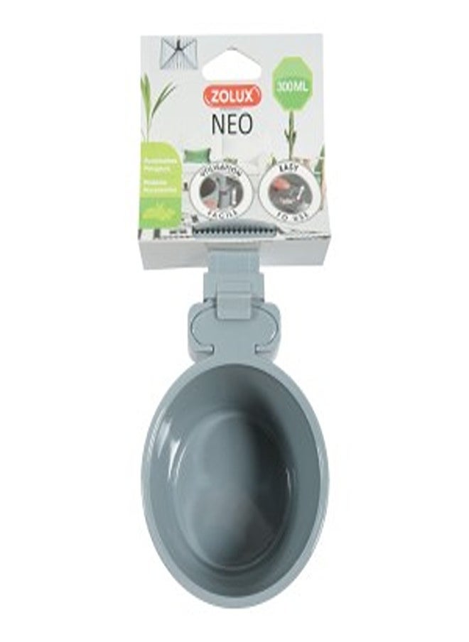 ZOLUX NEO Rodent Cage Plastic Feeder - Grey 300ml 