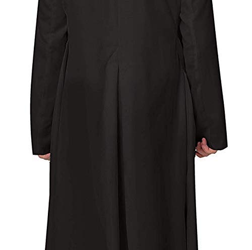 IvyRobes Unisex Adults Roman Pulpit(Clergy) Cassock with Tab Insert Collar Black 48(5'3"-5'5") - Image 4
