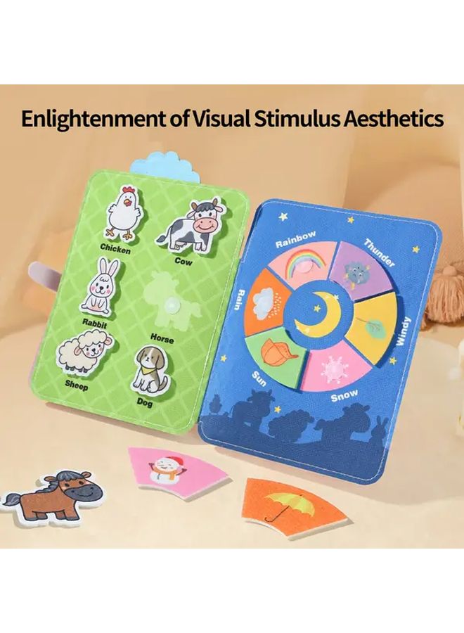 Farm Sticker Cloth Book Reusable Educational Toy for Kids Brain Development - Image 2