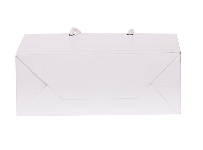 PPJ ® -PLAIN WHITE HAPPY BIRTHDAY PARTY (30 Pcs.) PAPER CARRY BAG, 10 Inch X 8 Inch X 4 Inch RETURN GIFT/HAPPY BIRTHDAY/RETURN GIFTS/GIFTS/GIFT BAGS/GIFT COVERS (Pack of 30) - Image 4